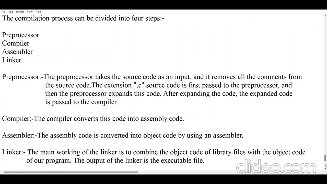 compilation process in c-language
