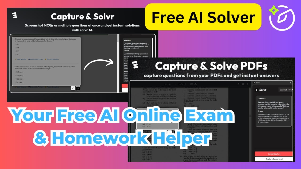 Instant Exam & Homework Answers with Solvr AI (Free Chrome Extension)