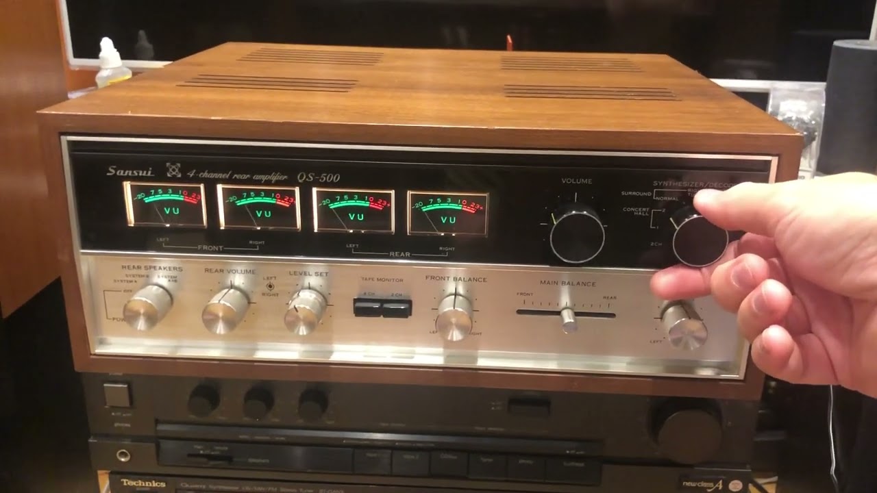 Vintage Sansui 4-channel rear amplifier QS500, vintage HiFi. @FunwithVintageHiFi