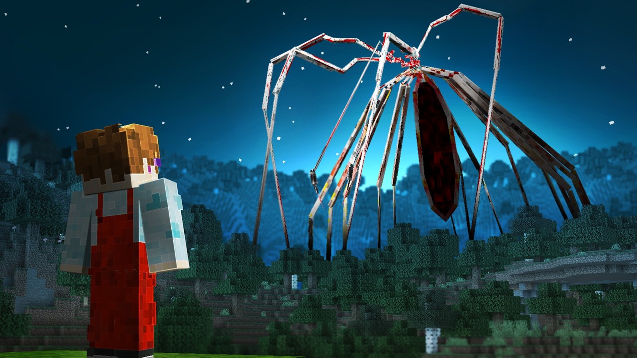 Dodałem GIGANTYCZNE PAJĄKI mając Arachnofobię w Minecraft...