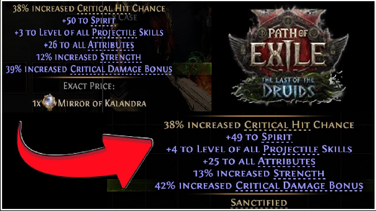 Sanctifying a Mirror Amulet With Locks Until +4 Projectile Skills + Mechanics Explained | PoE 2 0.4