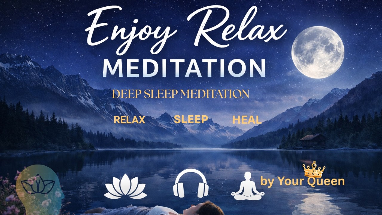 10 HOURS Deep Sleep Meditation 🌙 Relaxing Lake & Mountain Night Sounds | Fall Asleep Fast