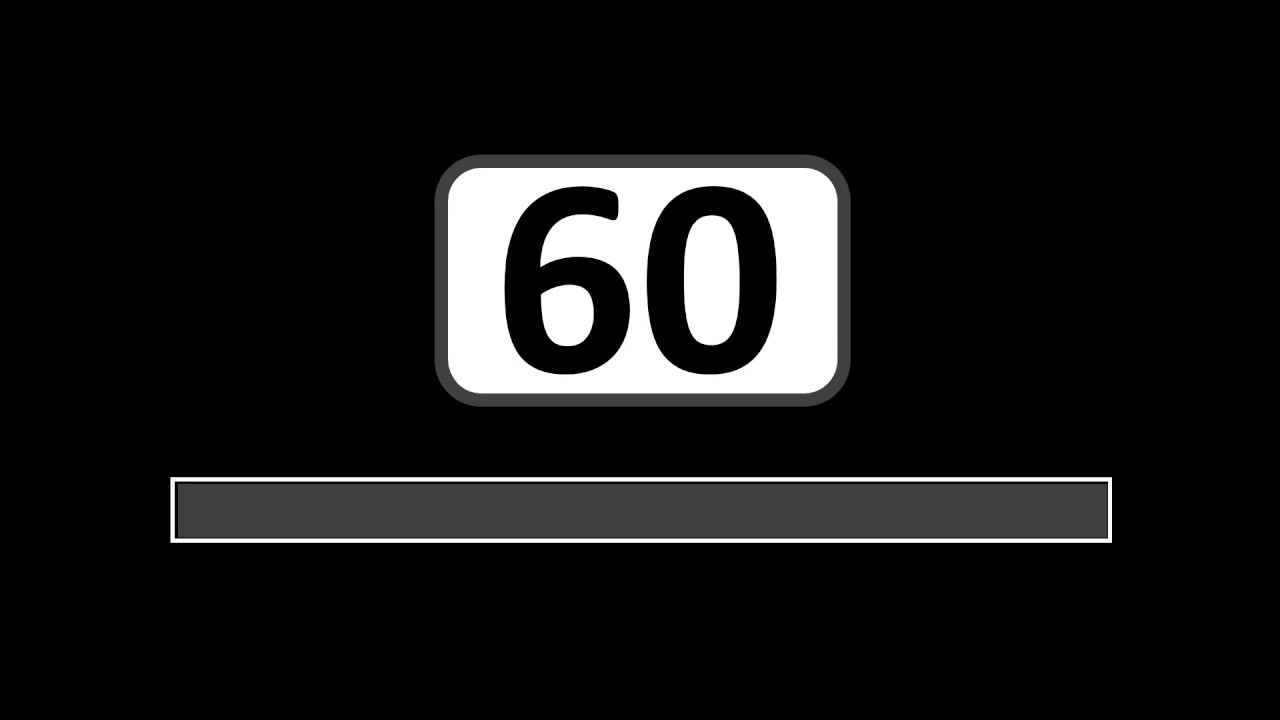 60 Second Countdown Timer with Progress Bar