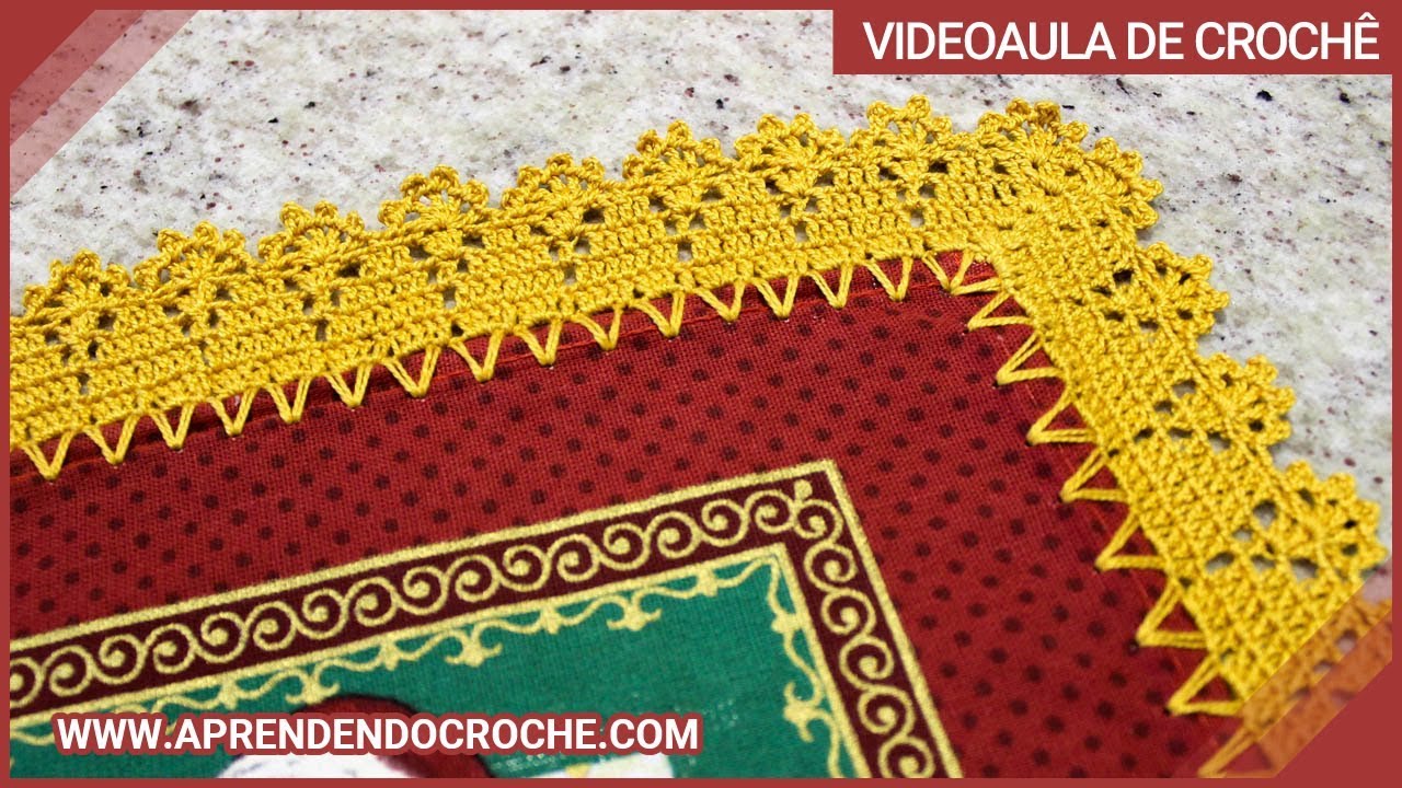 Barrado de Crochê Brilho de Natal - Aprendendo Crochê