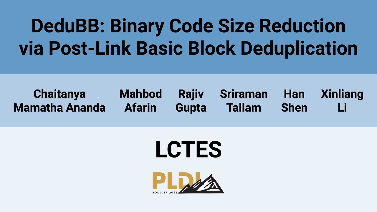 [LCTES'26] DeduBB: Binary Code Size Reduction via Post-Link Basic Block Deduplication
