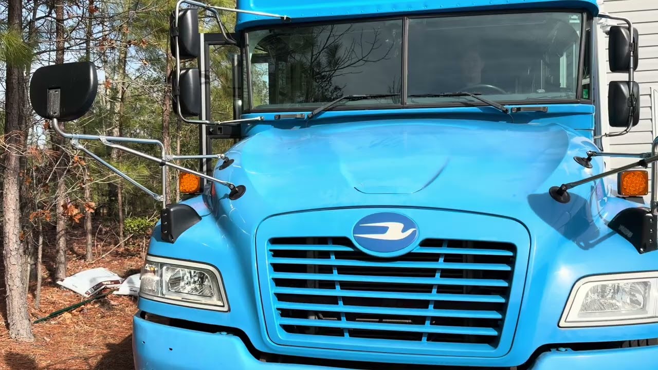 Engine Startup of a Blue Bird Vision (Inside & Outside)
