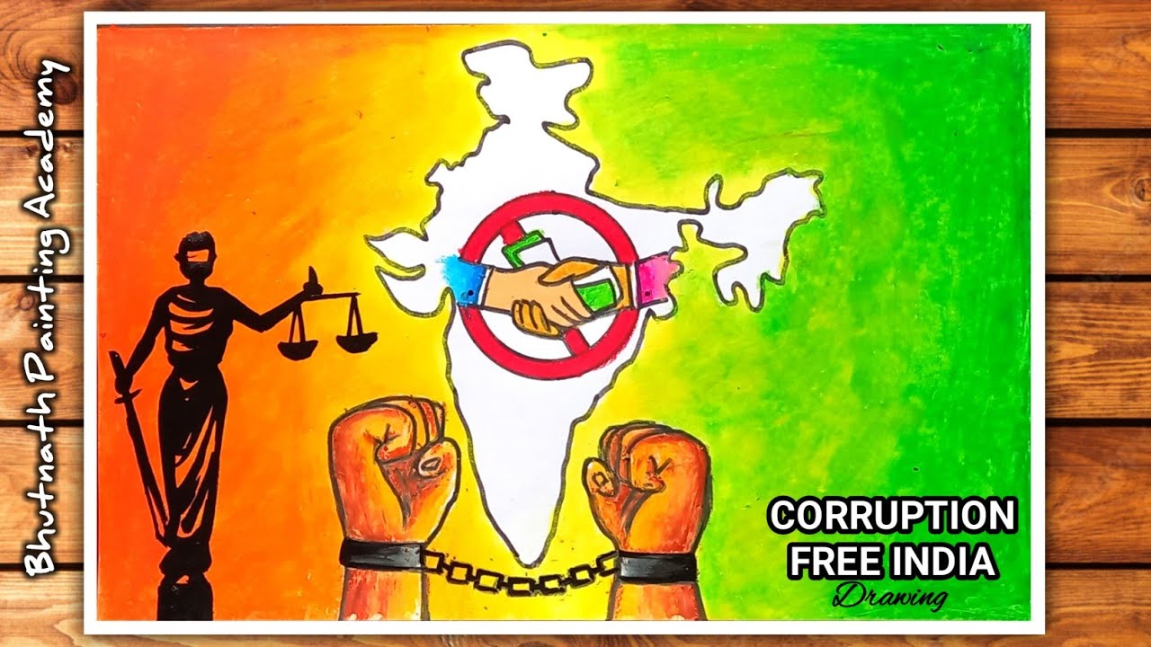 corruption free India drawing ||anti corruption day poster  drawing