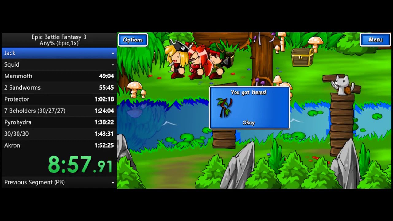 Epic Battle Fantasy 3 any% Epic Mode (1:51.24)