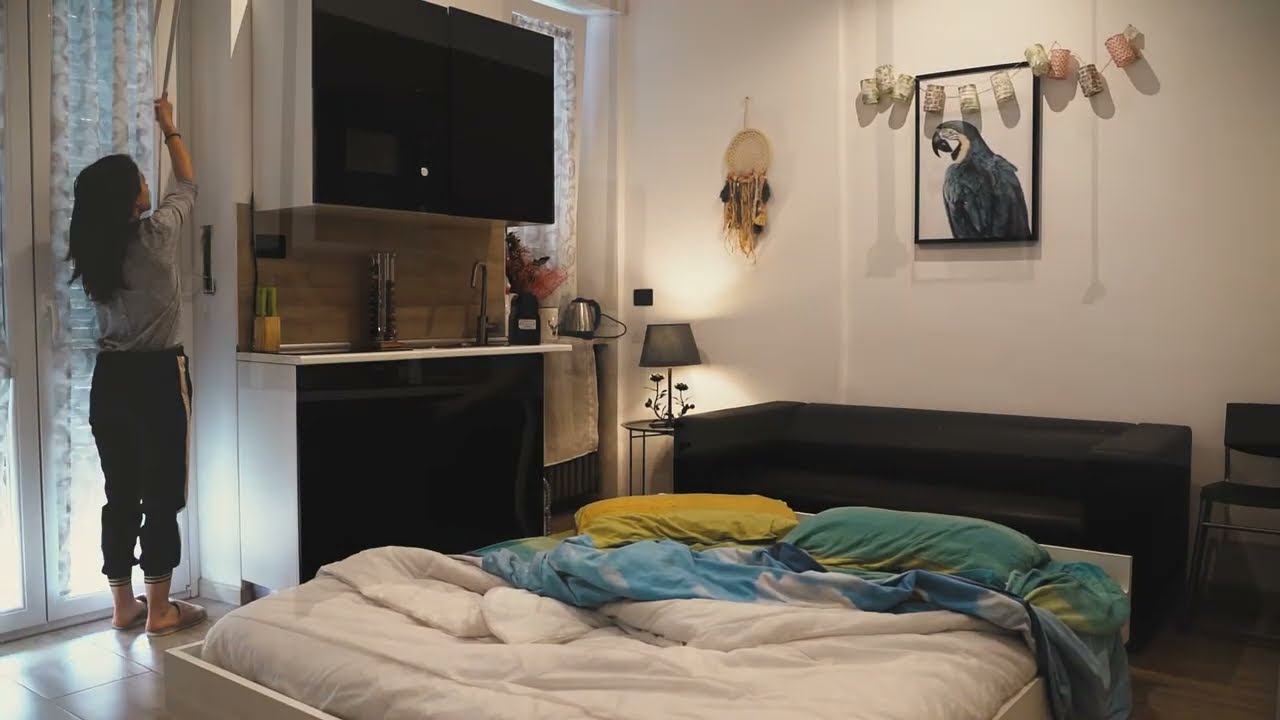 Un Monolocale di 18mq diventa pieno di spazio con Bed Up Down&reg;