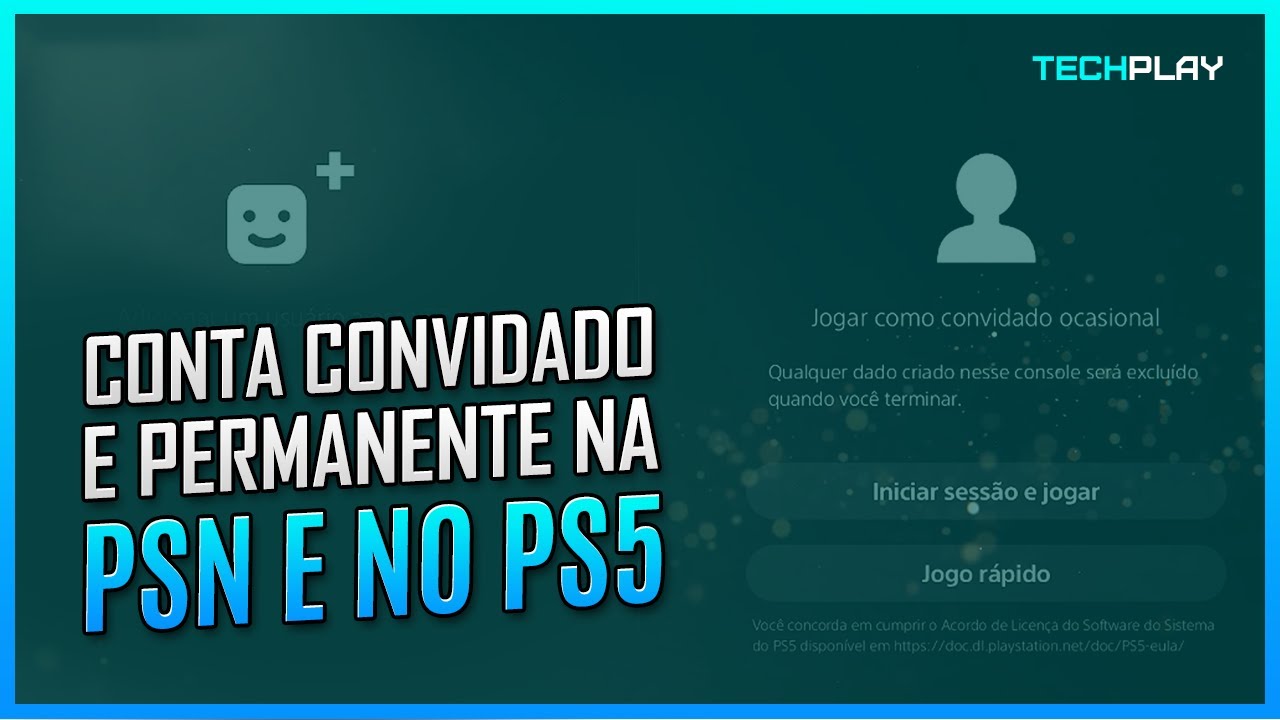 COMO CRIAR E CONFIGURAR CONTA CONVIDADO E PERMANENTE NA PSN E NO PS5