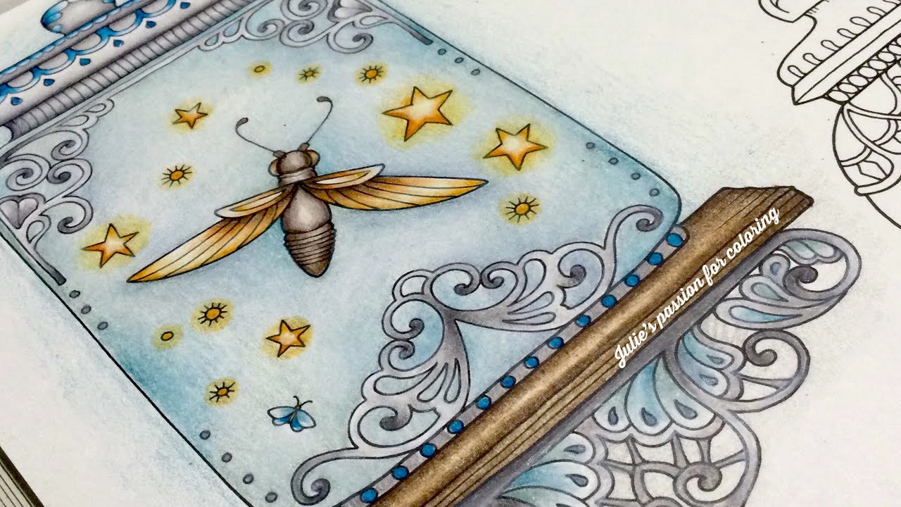 IVY AND THE INKY BUTTERFLY by Johanna Basford - prismacolor pencils - color along