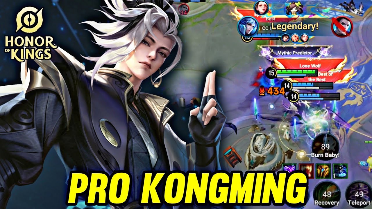 HOK : KONGMING GAMEPLAY | TIER SSS IN RANKED - HONOR OF KINGS