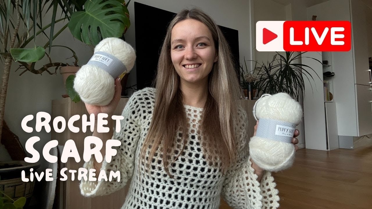 ‼️ LIVE ‼️ LET'S CROCHET A SCARF TOGETHER! + I finished my knit-like beanie ‼️ LIVE ‼️