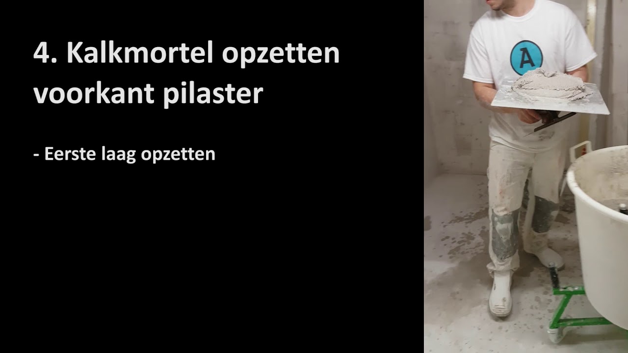 4.  Pilaster berapen met kalkmortel (traditioneel)