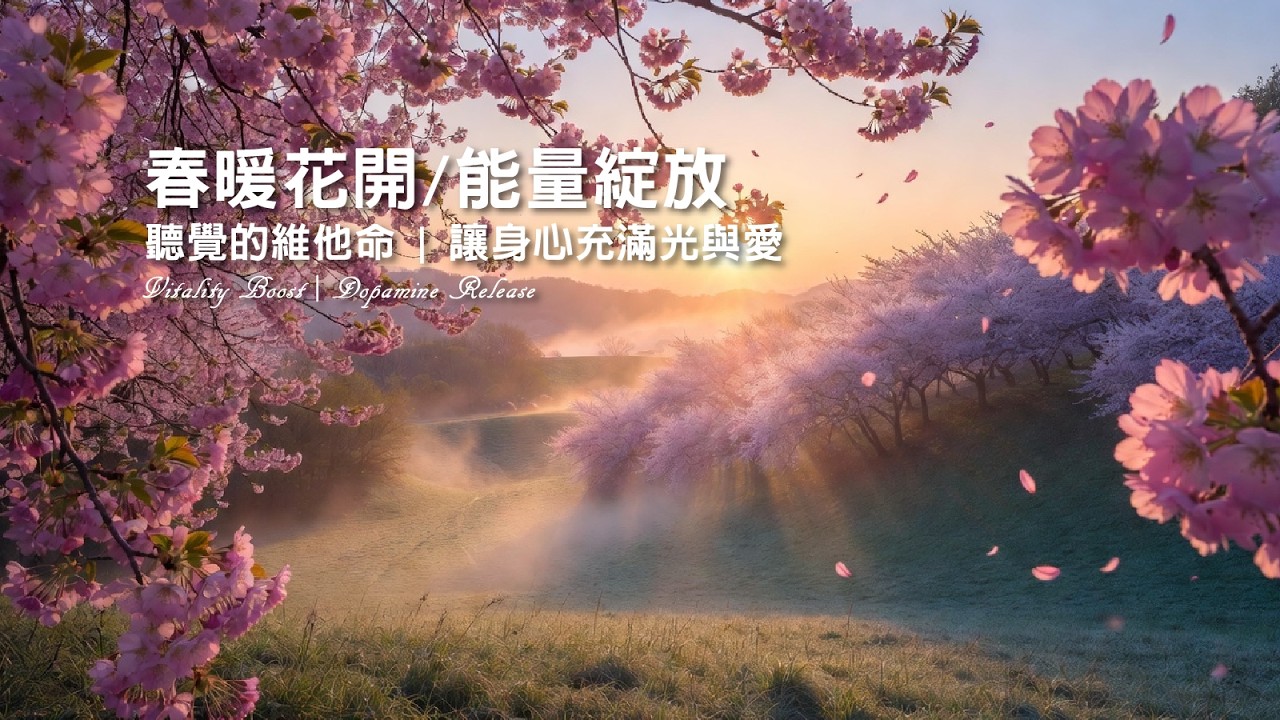 🌸 春暖花開｜528Hz 修復與生命力提升｜吸收晨間陽光能量、驅散疲倦感 (Vitality Boost)