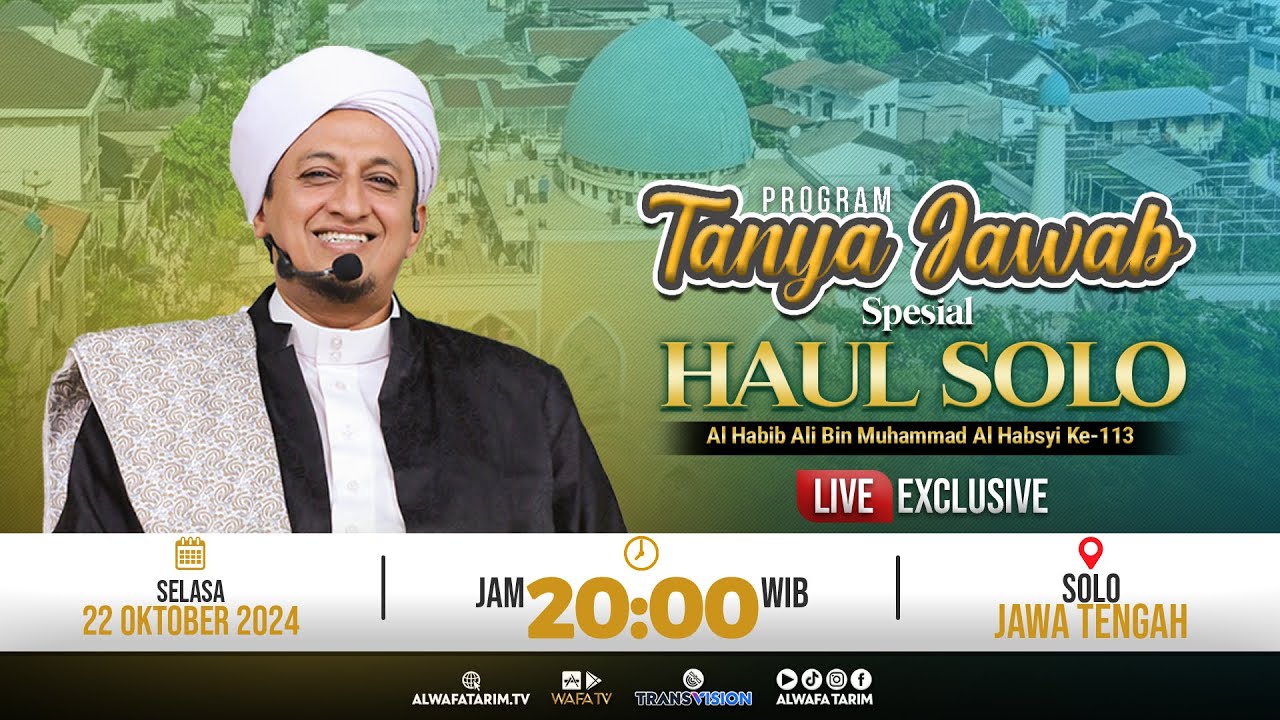 🔴LIVE | TANYA JAWAB  SPESIAL HAUL SOLO - BERSAMA AL HABIB HASAN BIN ISMAIL AL MUHDHOR,