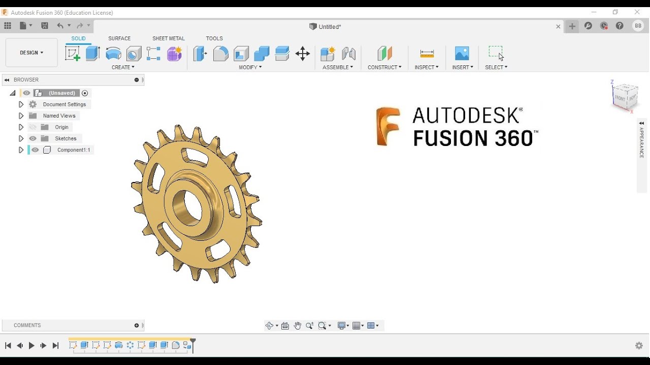 How to Create - Sprocket Design in Autodesk Fusion 360