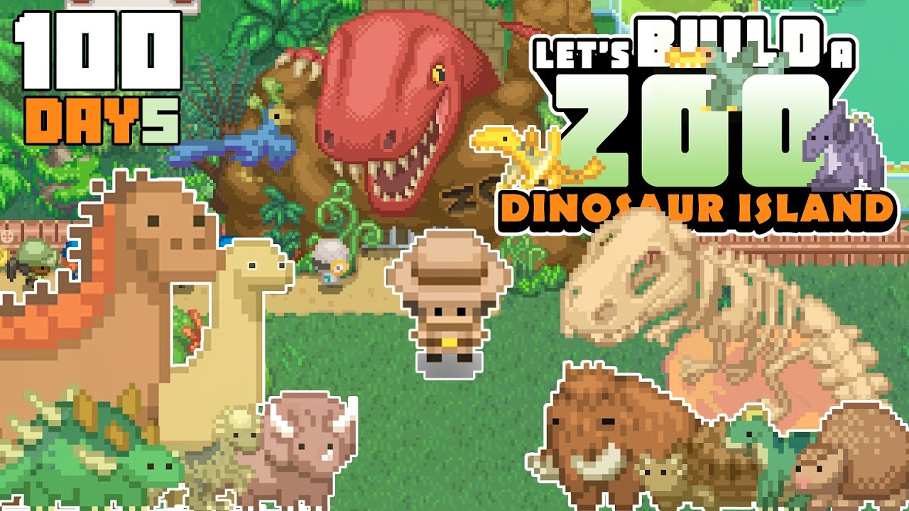สวนสัตว์ไดโนเสาร์ 100 วัน : Let's Build A Zoo Dinosaur Island..!!