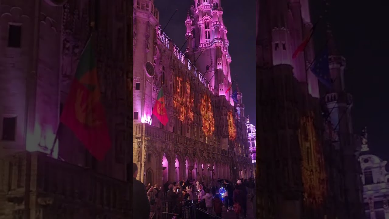 الساحة الكبرى لبروكسيل  و احتفالات راس السنة 2024 .. la grand place de Bruxelles