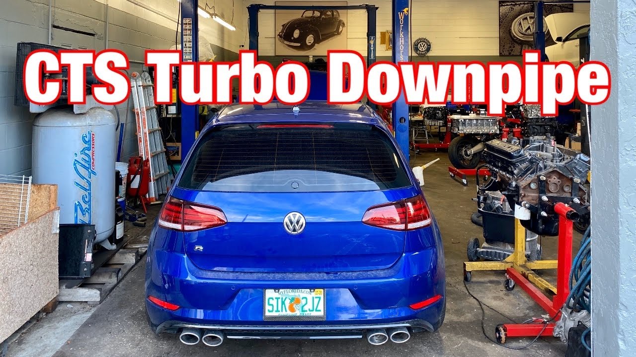 Mk7.5 Golf R CTS Turbo Downpipe Install and Review with Launch Control!