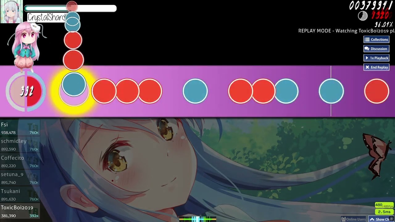 7.04* osu! taiko replay | halca - Houkago no Liberty (TV Size) [Never Give It Up!!]