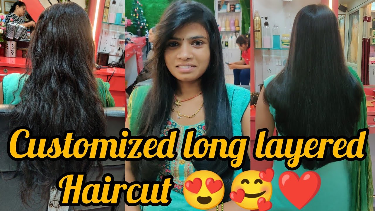 Customized long layered haircut...❤️🥰😍 | Indian girls and women hair cuts @DazzlerHairBeautyHub