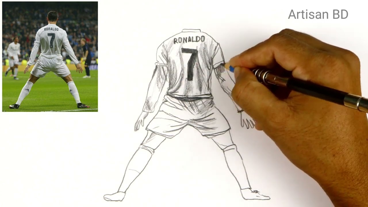 How to Draw Cristiano Ronaldo / Cr7 From Qatar World Cup 2022
