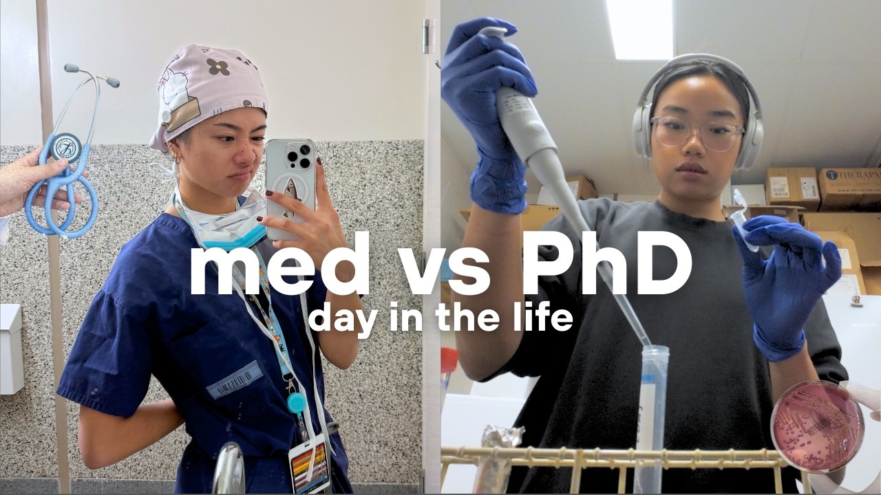 Med Student 🩺 vs PhD Student 🔬 | Day in the Life