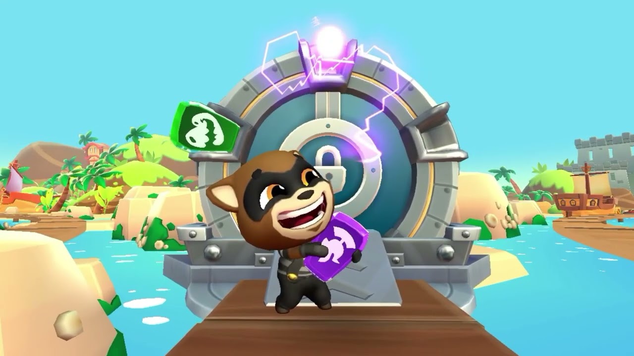 Talking Tom Gold Run 2  -  Boss Raccoon Destroy The World To Stole All Gems & All Heroes Run To Save