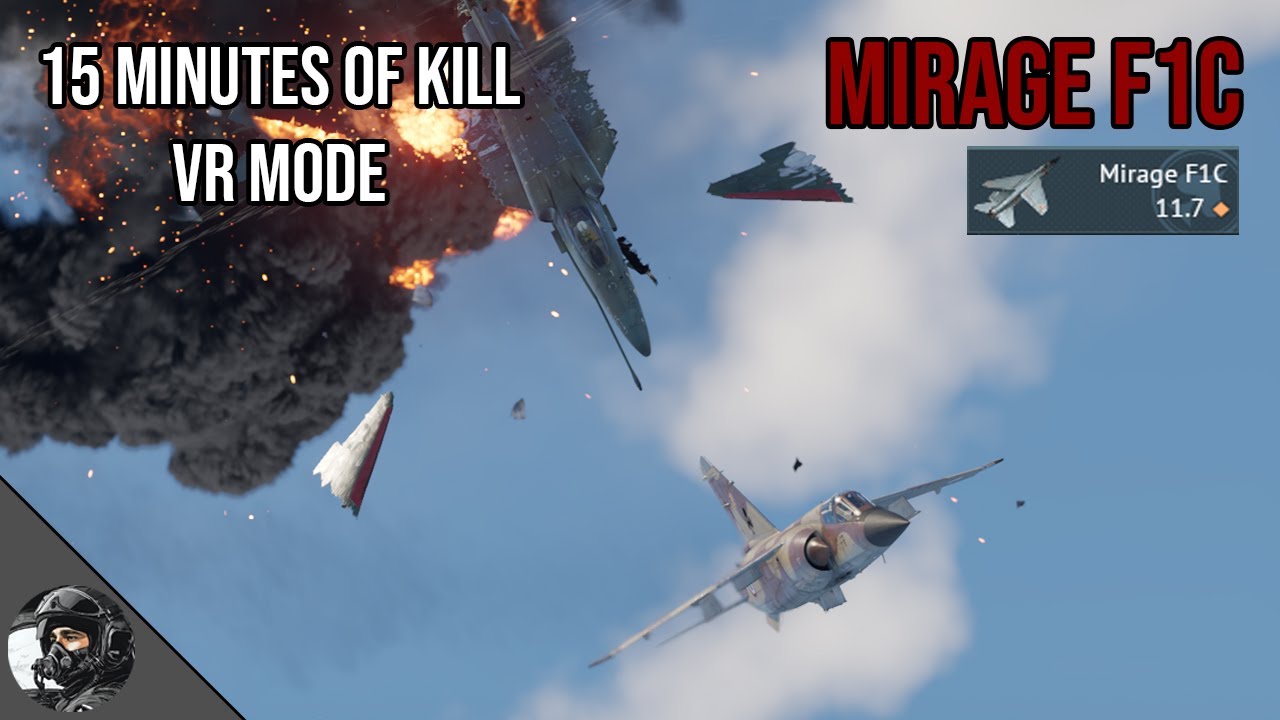15 Minutes of Kill Using MIRAGE F1C in Simulator Battle & VR MODE ( WAR THUNDER )