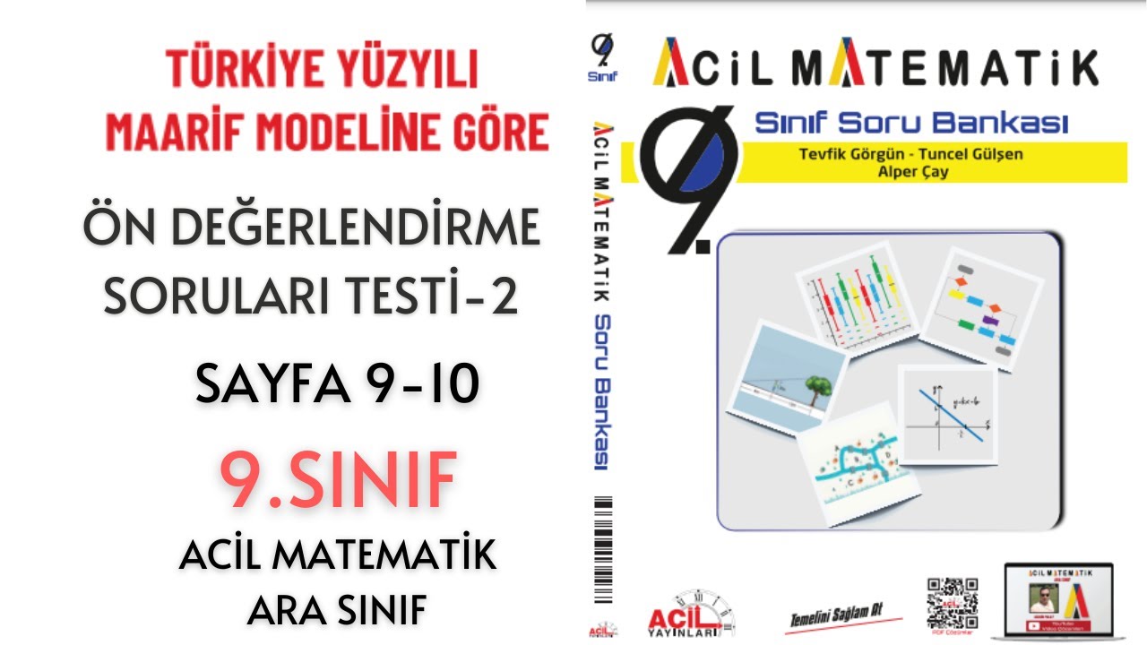 9.Sınıf Soru Bankası Tema-1 Sayılar Ön Değerlendirme Testi-2 (Sayfa 9-10)