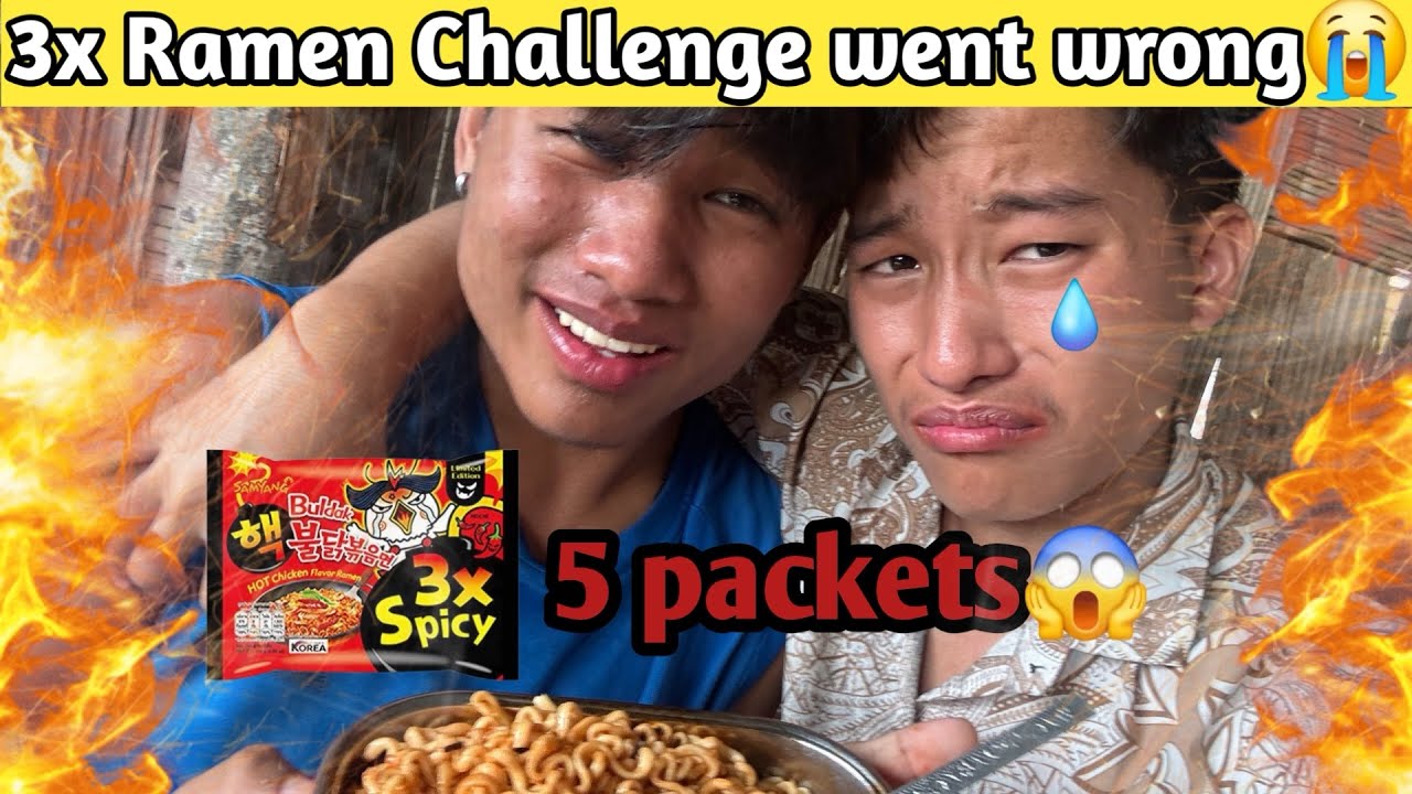 3x ramen mukbang challenge🥵||worst decision||