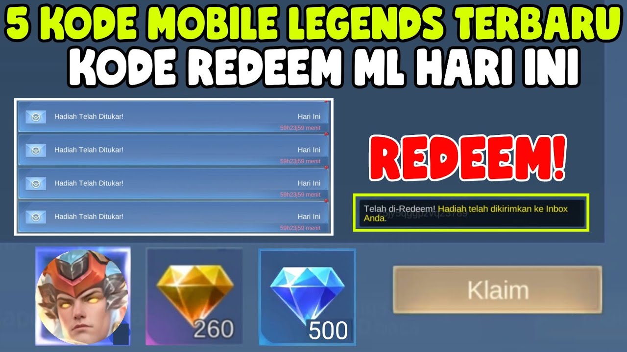 5 KODE REDEEM ML TERBARU - KODE REDEEM MOBILE LEGENDS - KODE REDEEM ML HARI MARET 2026