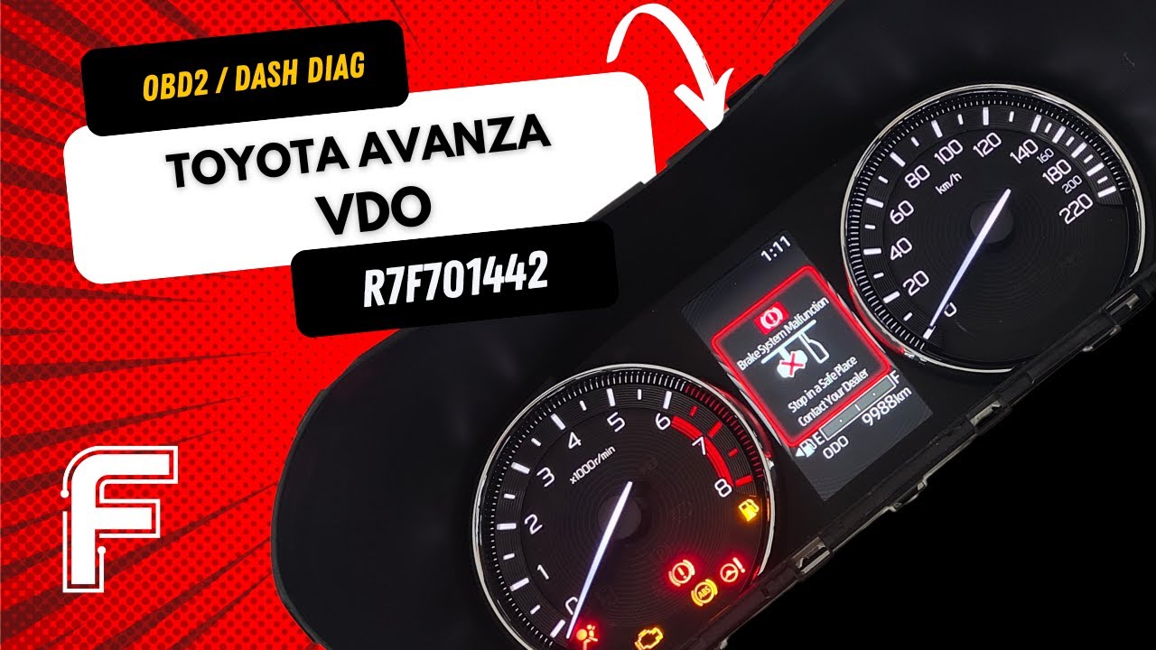 Toyota Avanza Speedometer with R7F701442 &ndash; Mileage Reset +  R/W Eeprom OBD2 / Dash plug | FORZA 614
