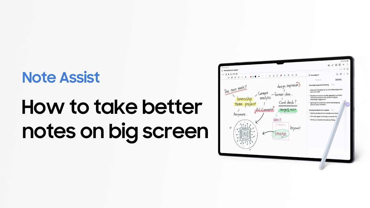 How to use Note Assist | Galaxy Tab S10 Series | Samsung