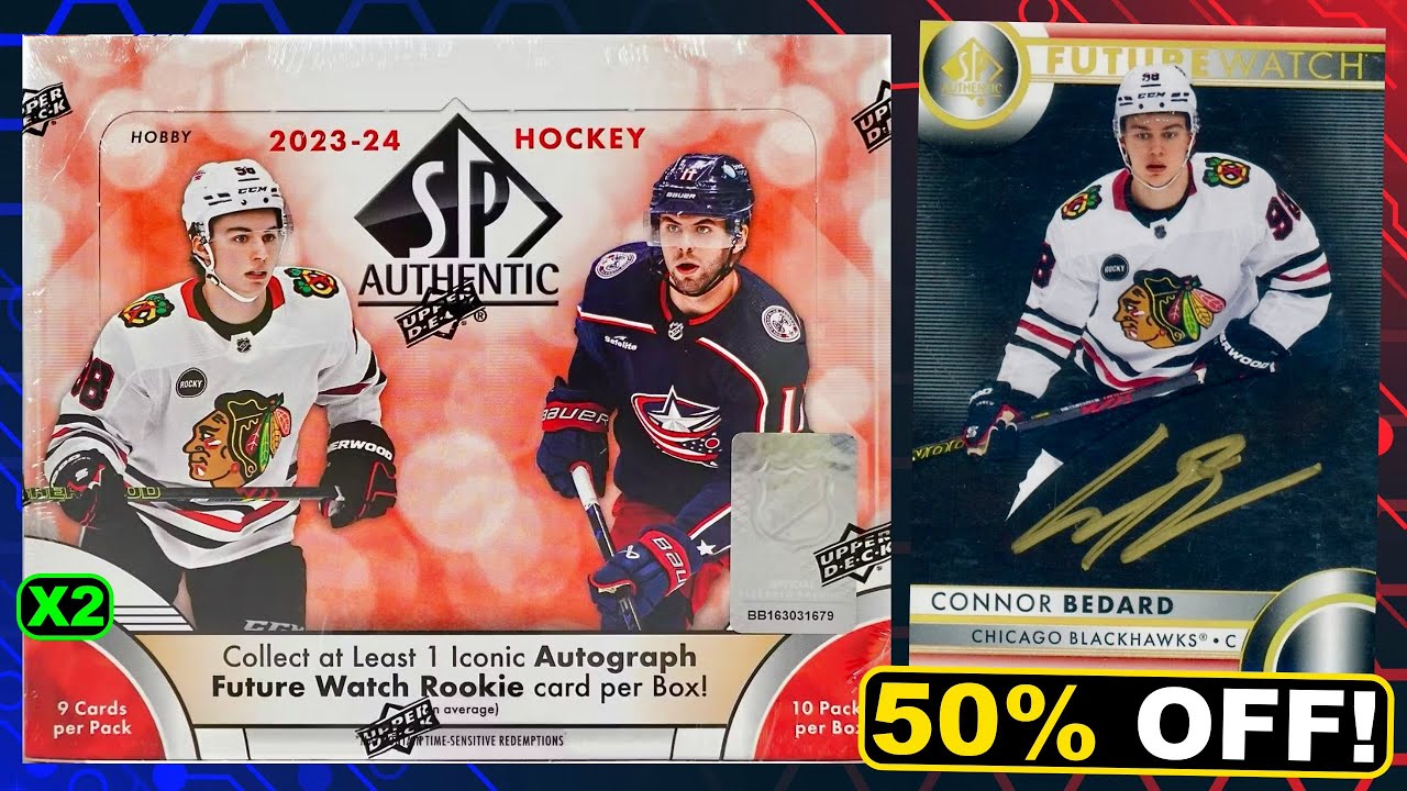 BOXES ARE NOW 50% OFF?!? - 2023-24 SP Authentic Hockey Hobby Box Break x2 - Connor Bedard