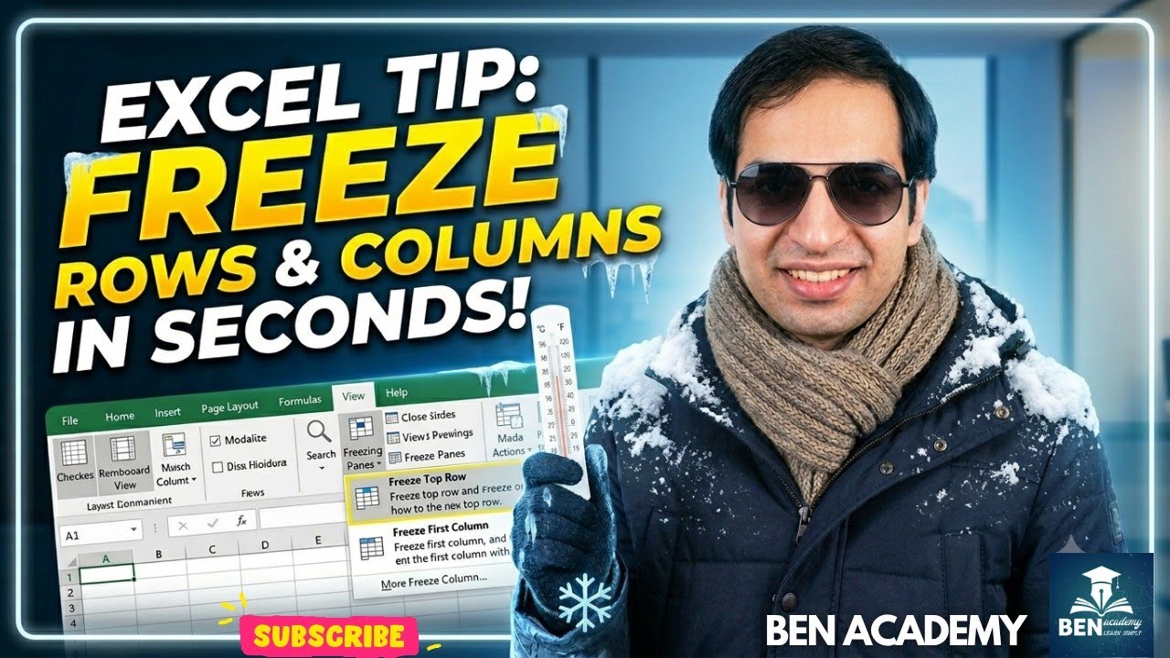 Excel Tip: Freeze Top Row, Columns, or Both in Seconds!