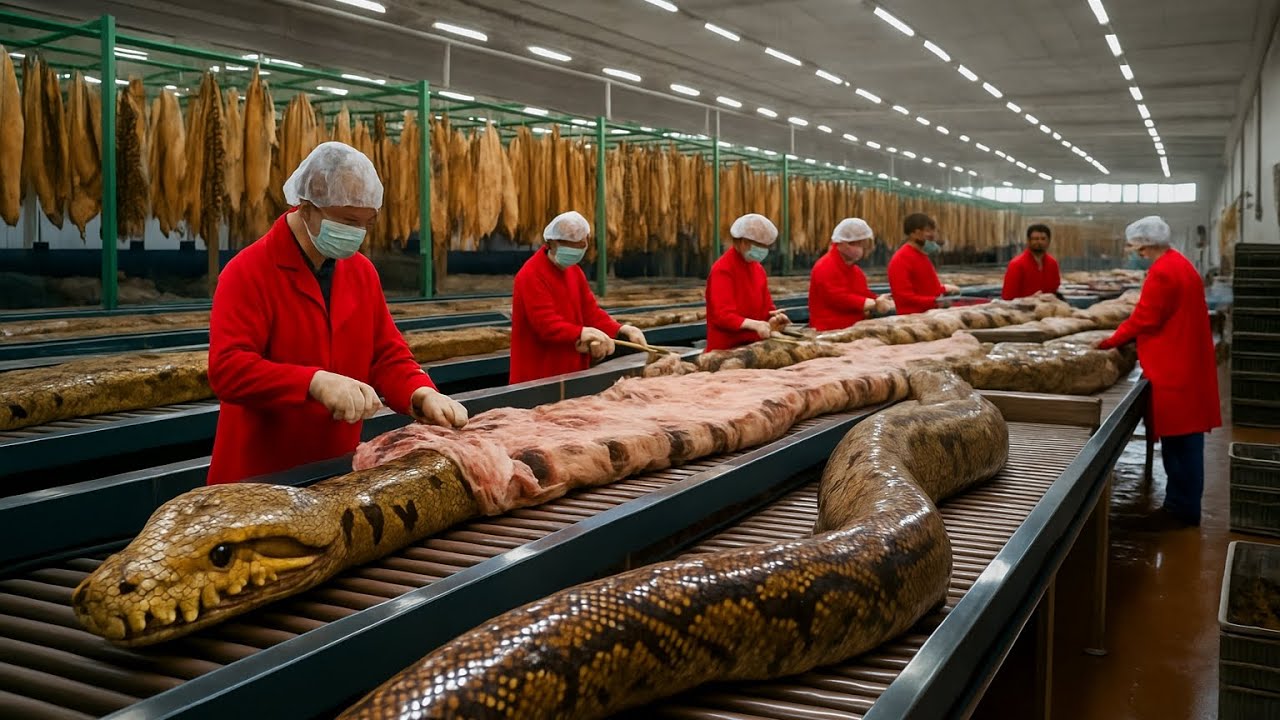 How Snake Leather Jackets Are Made | Full Python Skin Factory Process
