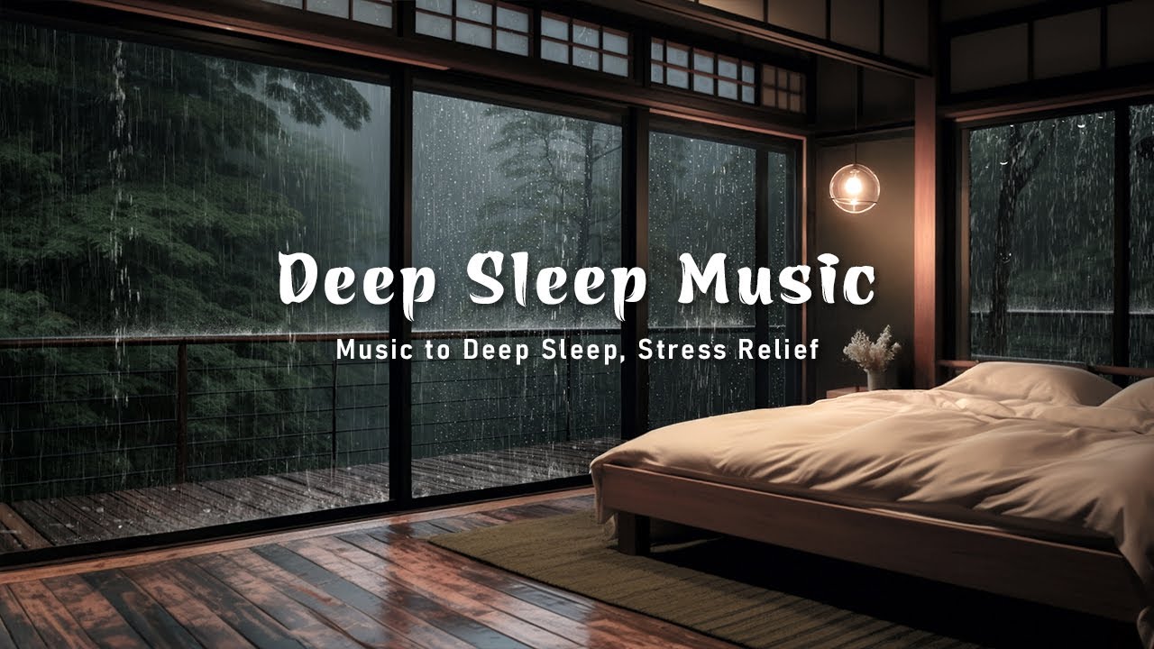 Peaceful Rain & Soft Piano Music in a Warm Bedroom | Calm Mind, Deep Sleep for 3 Hours
