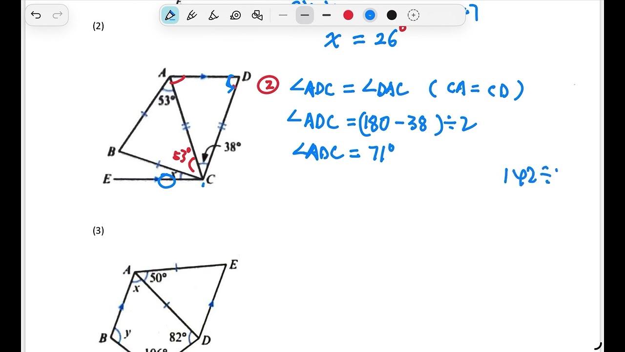 Ch.46 Calculate the angles of the polygon in degrees PII  計算多邊形角的度數 1