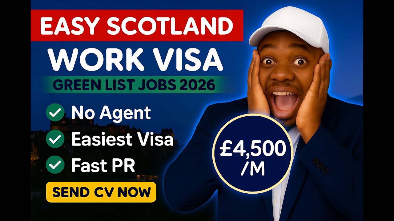 🇬🇧 Scotland Green List Jobs 2026 | Easy Work Visa + &pound;4,500/Month