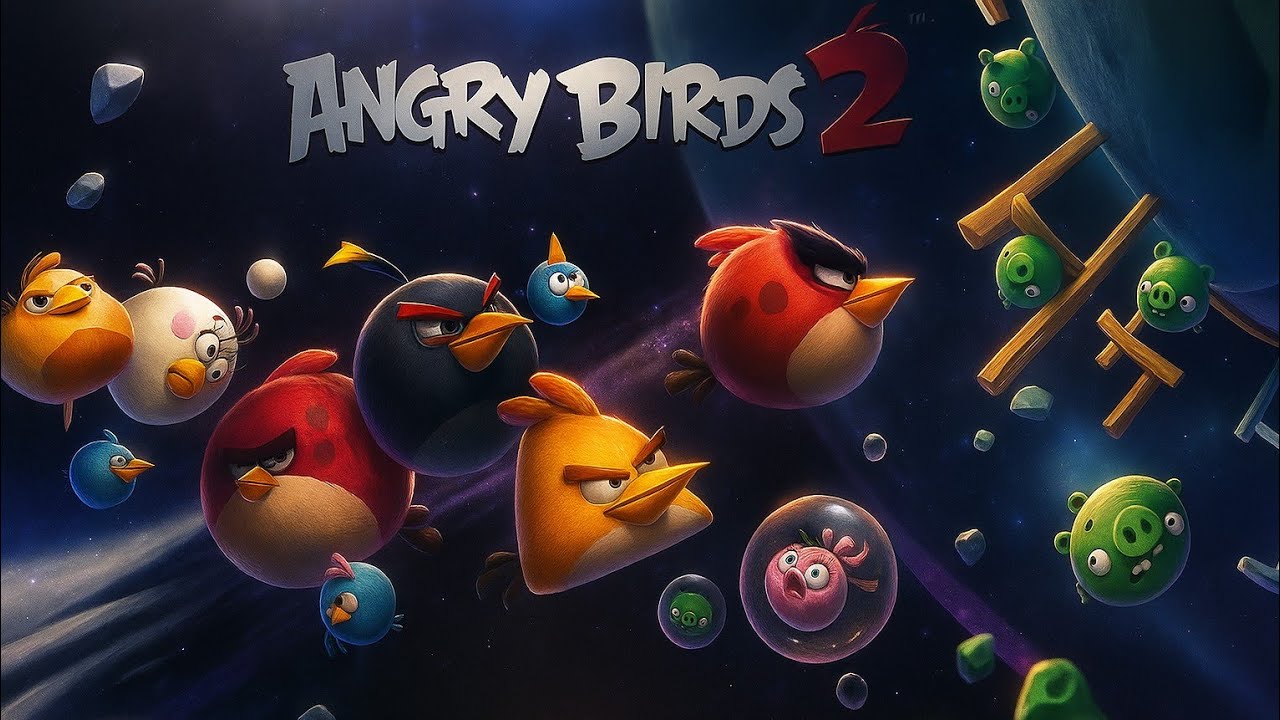 Playing New Space map || 💢ANGRY BIRD 2 