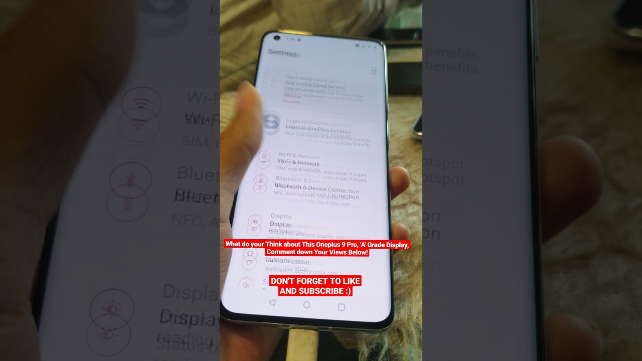 Oneplus 9 Pro 120Hz Super Amoled Display An industrial Standard Display What are your views? #shorts