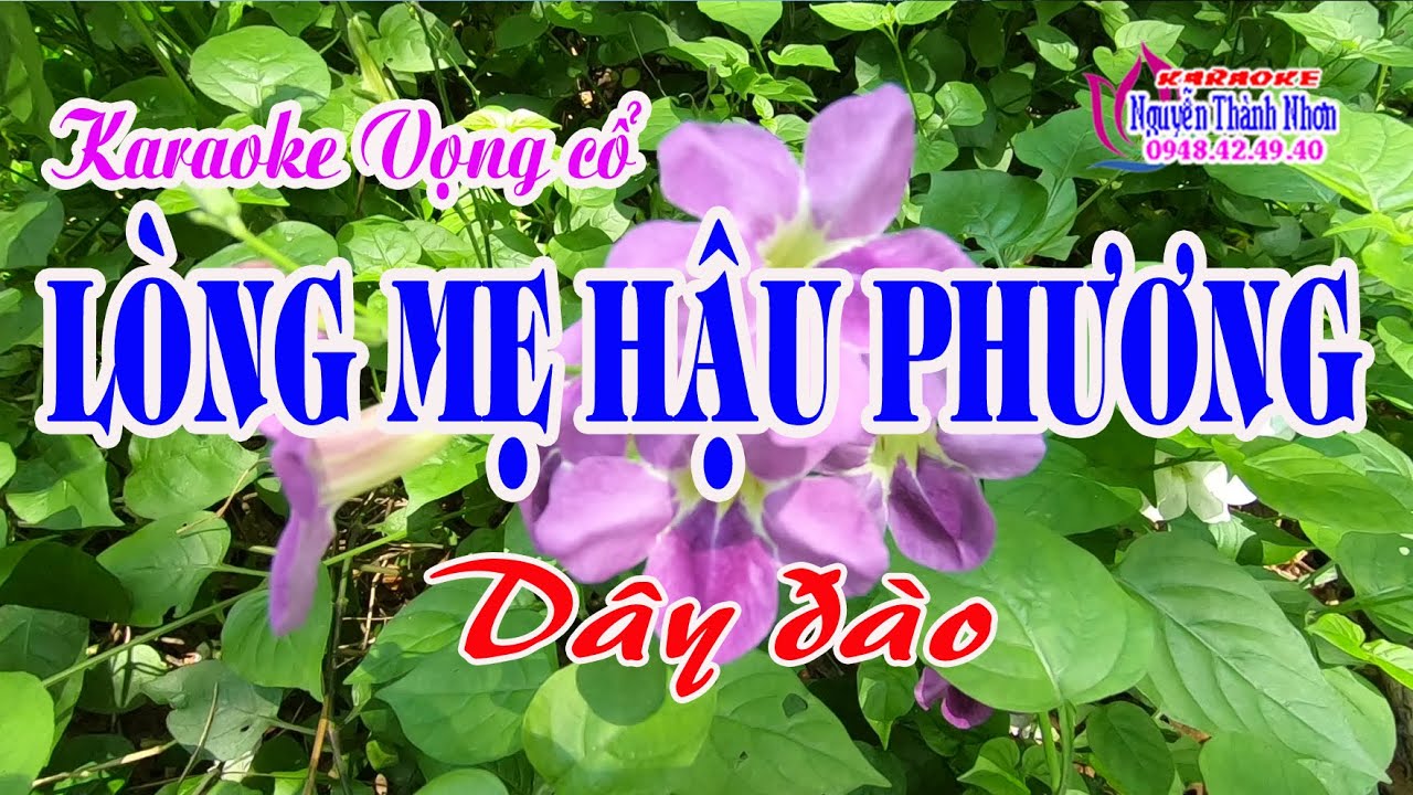 Karaoke vọng cổ L&Ograve;NG MẸ HẬU PHƯƠNG - D&Acirc;Y Đ&Agrave;O