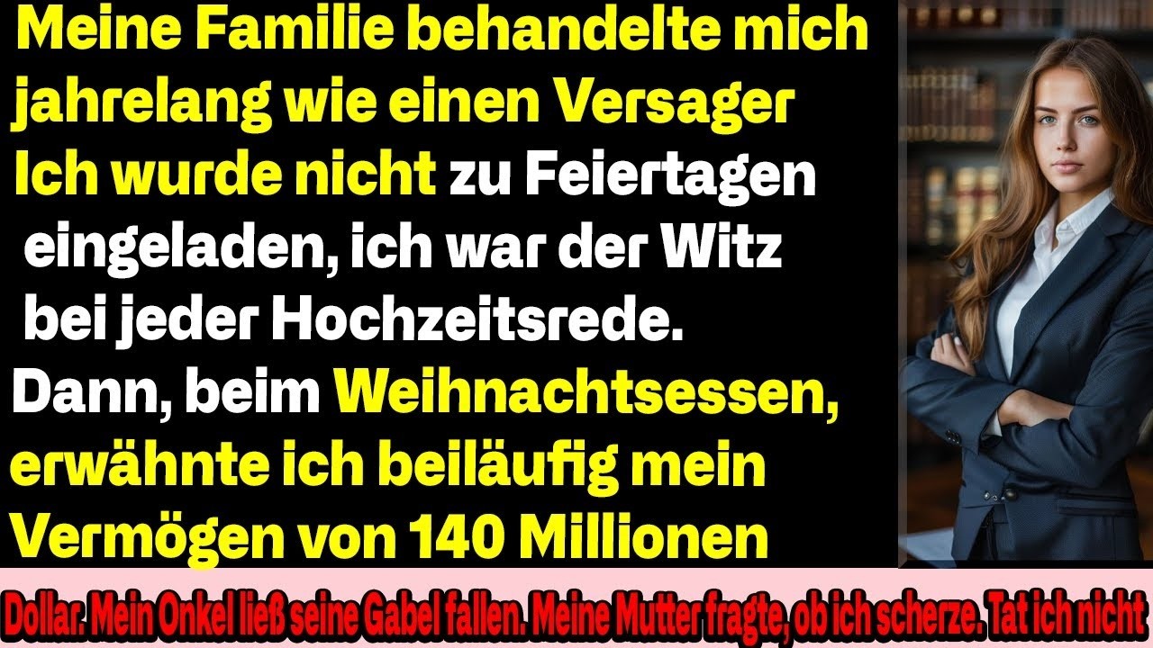 Sie nannten mich Versager – bis sie mein Geheimnis erfuhren: 140 Millionen Dollar.