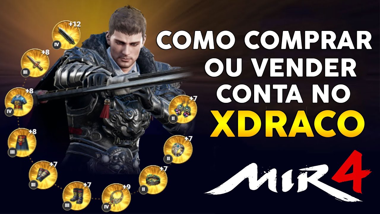 Como comprar ou vender conta no XDRACO no método novo - MIR4