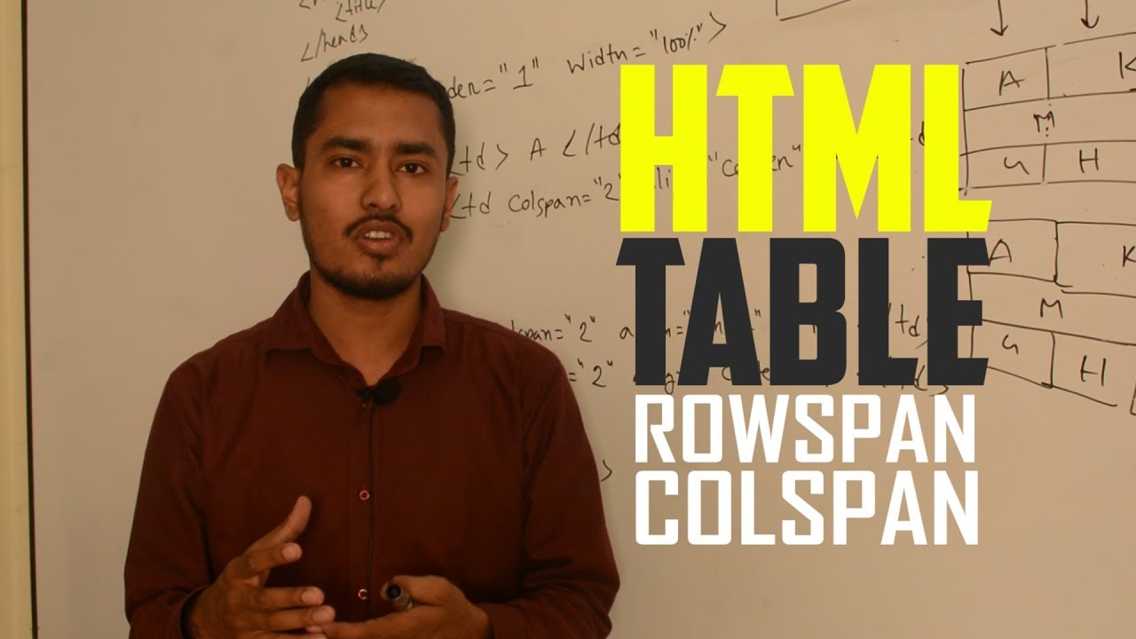 HTML Table| Colspan Rowspan| HSC | ICT School