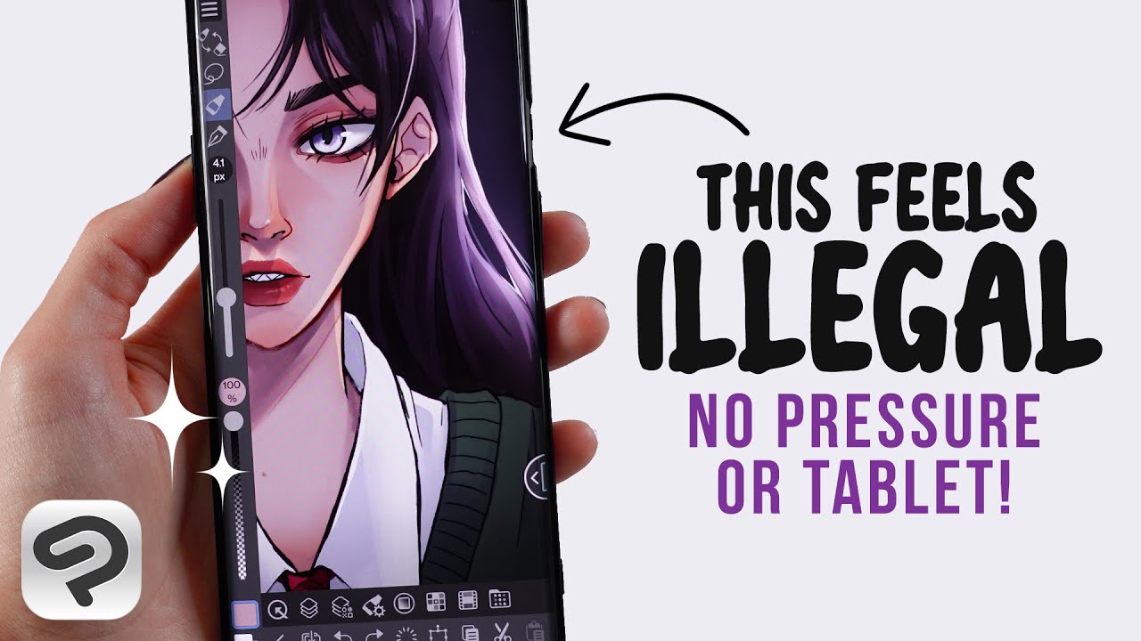 Digital Art using ONLY the Phone 📱🖍️ Digital Artist on a Budget!