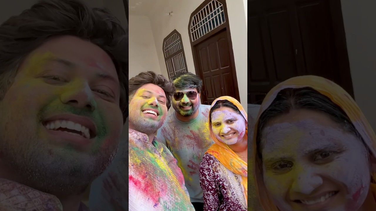 aj subke sath mast holi kheli #minivlog #dailyminivlog #minivlogseries #familyvlog #familyfun #holi