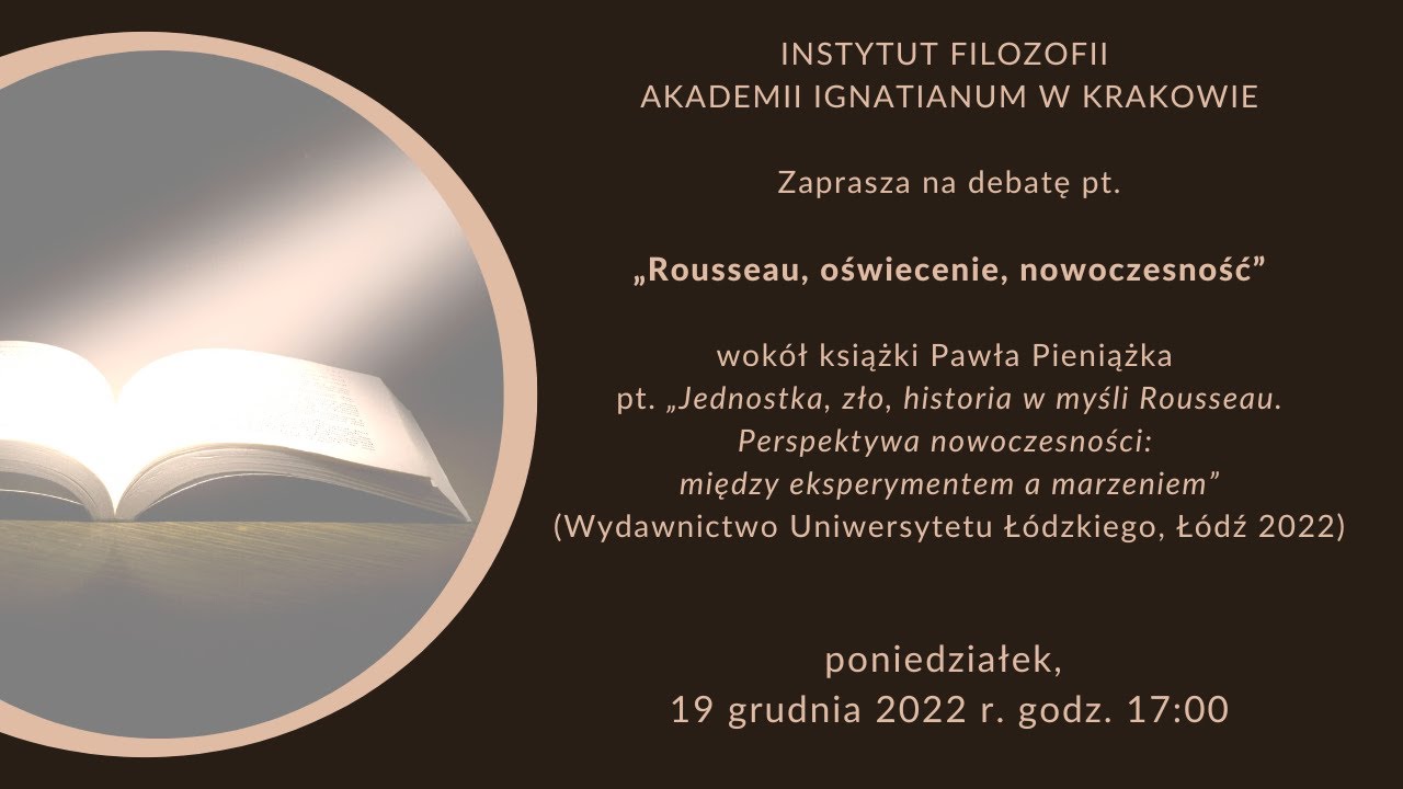 Debata pt.   Rousseau, oświecenie, nowoczesność